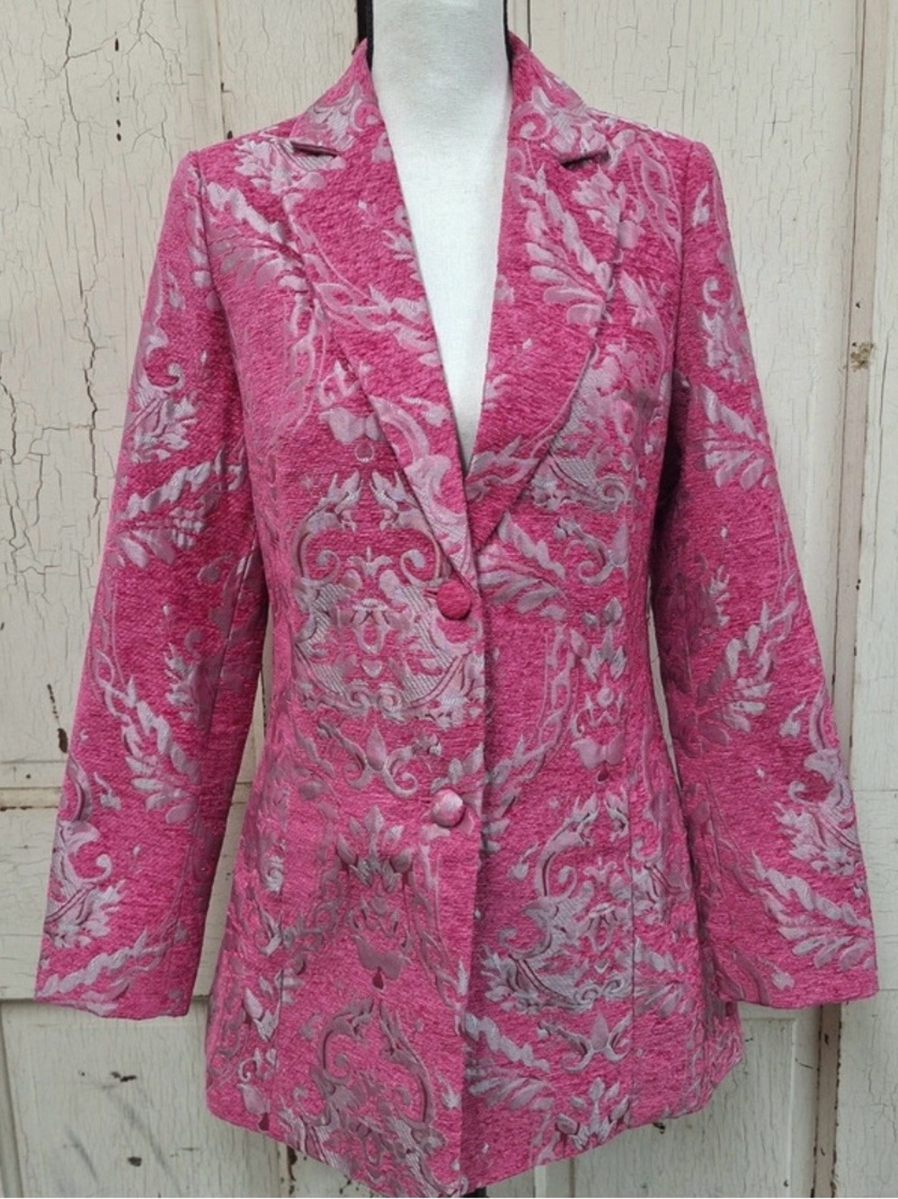 Pink Metallic Brocade Jacket